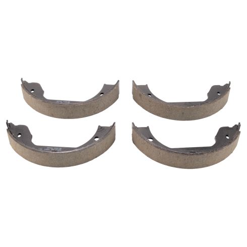 BMW Rear Ceramic Brake Pad & Rotor Kit with Parking Shoes TRQ BKA28492
