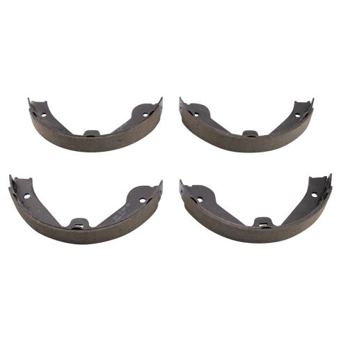 2006-09 Land Rover Range Rover Rear Ceramic Brake Pad & Rotor Kit with Parking Shoes TRQ BKA28528