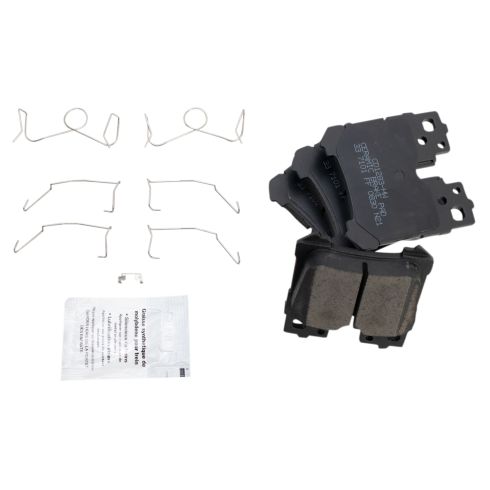 Lexus LS460 Rear Ceramic Brake Pad & Rotor Kit with Parking Shoes TRQ BKA28612