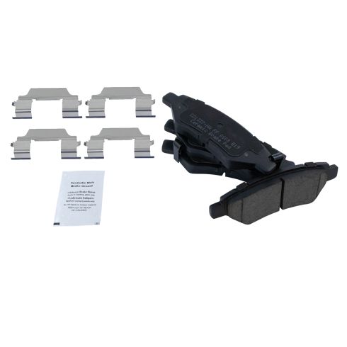 2010-16 Cadillac SRX Rear Ceramic Premium G-Coated Brake Pad & Rotor Kit TRQ BKA53900