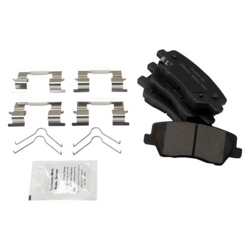 Cadillac CTS Rear Ceramic Premium G-Coated Brake Pad & Rotor Kit TRQ BKA54055
