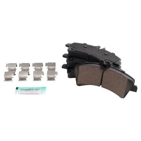 2007-09 Dodge Freightliner Rear Ceramic Premium G-Coated Brake Pad & Rotor Kit TRQ BKA54069