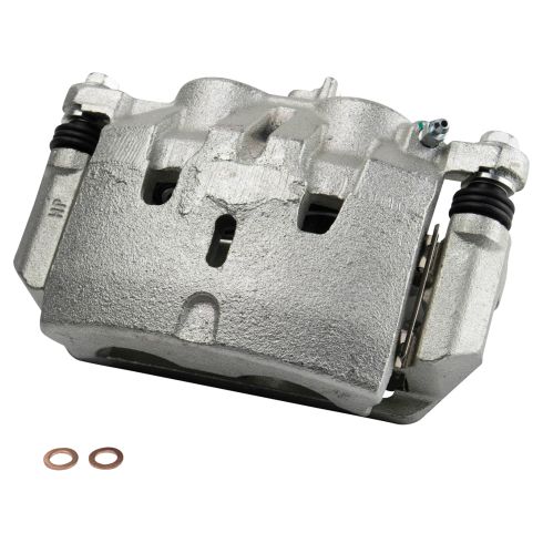 2009-15 Honda Pilot Front Ceramic Brake Pad & Rotor Kit with Calipers & Hoses TRQ BKA29328 - Image 4