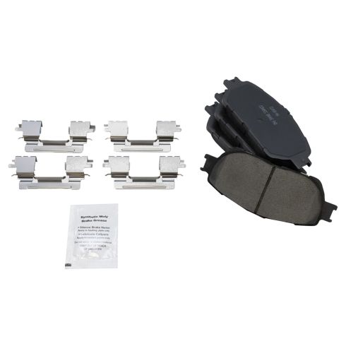2005-11 Toyota Tacoma Pre Runner Front with 5 Lug Wheels Ceramic Premium G-Coated Brake Pad & Rotor Kit with Calipers & Hoses TRQ BKA29405 - Image 3