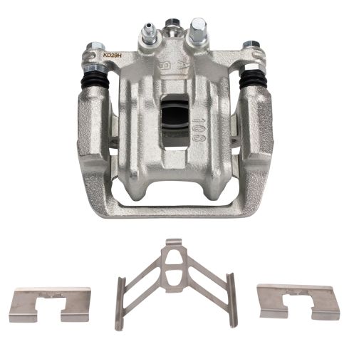2007-11 Honda CR-V excluding Japan Built Models Rear Ceramic Brake Pad & Rotor Kit with Calipers & Hoses TRQ BKA29422 - Image 6