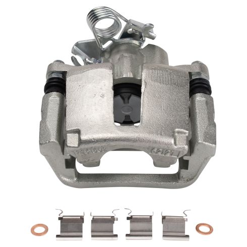 Ford Flex Taurus Lincoln MKS MKT Rear Ceramic Brake Pad & Rotor Kit with Calipers & Hoses TRQ BKA29513 - Image 6