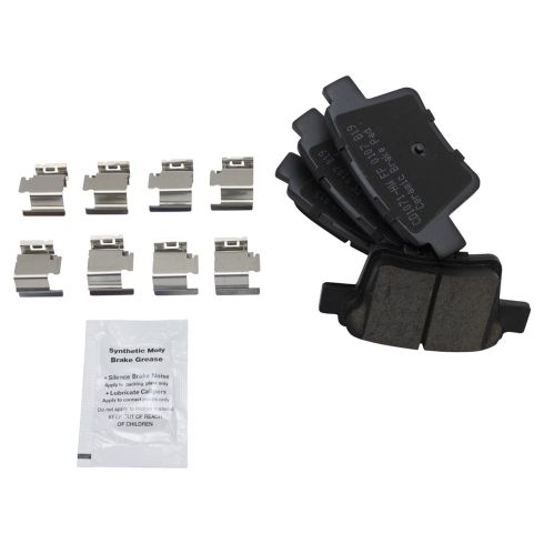 2005-07 Ford Mercury Rear Ceramic Premium G-Coated Brake Pad & Rotor Kit with Calipers & Hoses TRQ BKA29523 - Image 6