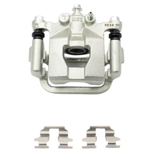 2007-08 Nissan Maxima Rear Semi-Metallic Premium G-Coated Brake Pad & Rotor Kit with Calipers & Hoses TRQ BKA29640 - Image 4