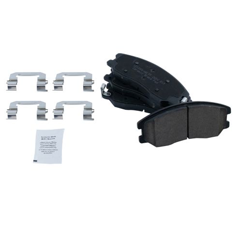 Chevrolet Pontiac Saturn Suzuki Front Ceramic Brake Pad & Rotor Kit with Calipers & Hoses TRQ BKA29703 - Image 2