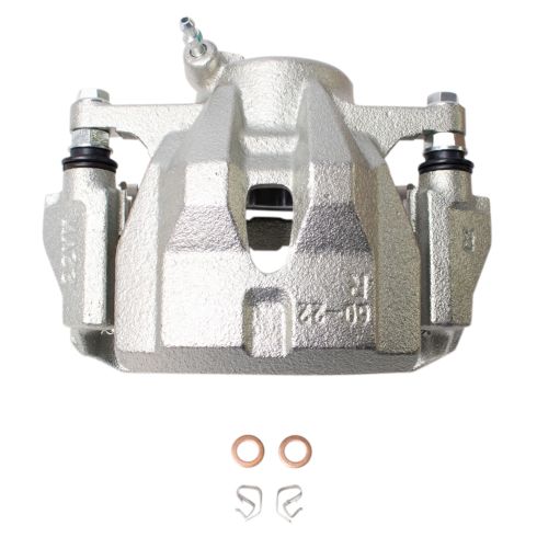 Toyota Corolla Matrix Pontiac Vibe Front Ceramic Brake Pad & Rotor Kit with Calipers & Hoses TRQ BKA29741