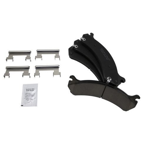 Chevrolet GMC Front Ceramic Brake Pad & Rotor Kit with Calipers & Hoses TRQ BKA29787 - Image 2