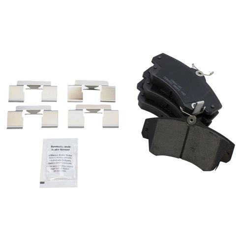 Chrysler PT Cruiser Front Ceramic Brake Pad & Rotor Kit with Calipers & Hoses TRQ BKA29840 - Image 5