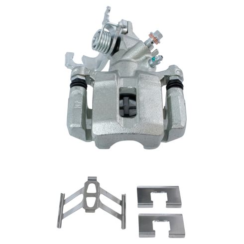Honda Accord Rear Ceramic Brake Pad & Rotor Kit with Calipers & Hoses TRQ BKA29890