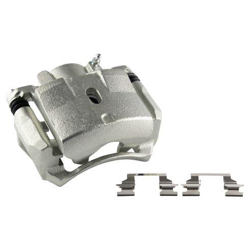 Chevrolet Malibu Pontiac G6 Front Semi-Metallic Brake Pad & Rotor Kit with Calipers & Hoses TRQ BKA29952 - Image 4