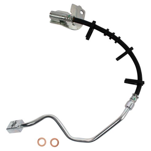 Ford Explorer Mercury Mountaineer Front Semi-Metallic Brake Pad & Rotor Kit with Calipers & Hoses TRQ BKA29972 - Image 2