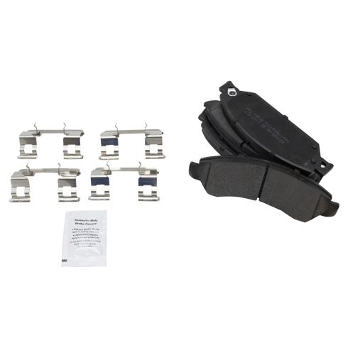 Chevrolet GMC Front Semi-Metallic Brake Pad & Rotor Kit with Calipers & Hoses TRQ BKA33448 - Image 2