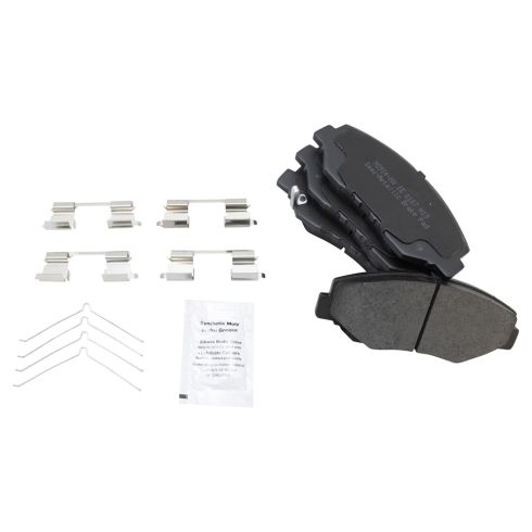 2012-16 Honda CR-V Front Wheel Drive Front & Rear Semi-Metallic Premium G-Coated Brake Pad & Rotor Kit TRQ BKA35885