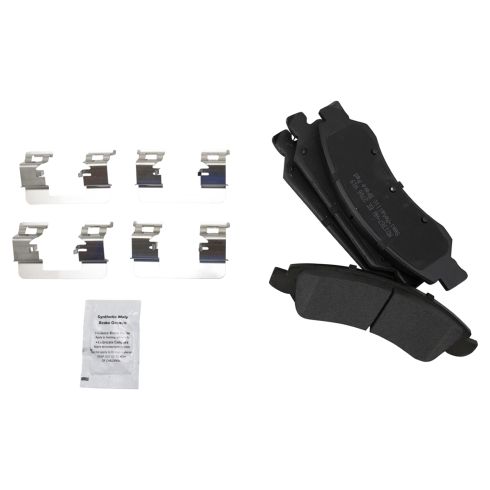 Chevrolet GMC Cadillac Front Semi-Metallic Premium G-Coated Brake Pad & Rotor Kit with Calipers TRQ BKA35932 - Image 3