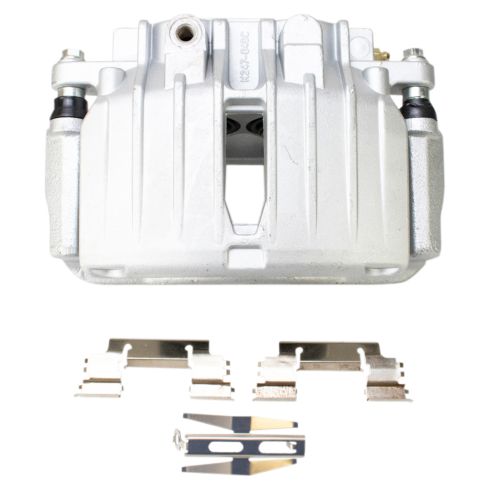 Chevrolet GMC Cadillac Rear Semi-Metallic Brake Pad & Rotor Kit with Calipers TRQ BKA35963 - Image 5