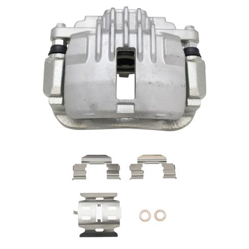 Chevrolet GMC Olds Isuzu Rear Semi-Metallic Brake Pad & Rotor Kit with Calipers TRQ BKA35964 - Image 5
