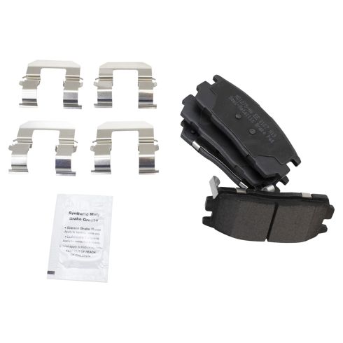 Chevrolet Pontiac Saturn Rear Semi-Metallic Premium G-Coated Brake Pad & Rotor Kit with Calipers TRQ BKA35972 - Image 3
