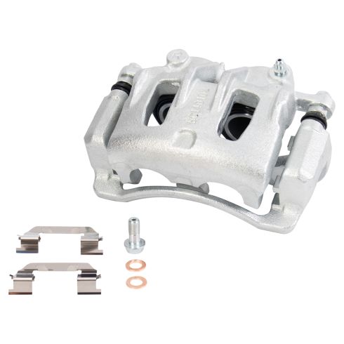2007-09 Hyundai Santa Fe Front Semi-Metallic Brake Pad & Rotor Kit with Calipers TRQ BKA36117 - Image 5