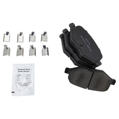 Ford Lincoln Rear Semi-Metallic Premium G-Coated Brake Pad & Rotor Kit TRQ BKA35130
