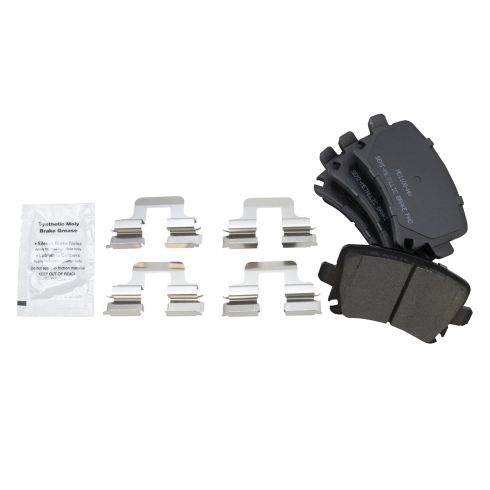 VW Jetta Rabbit Audi A3 A3 Quattro Rear Semi-Metallic Brake Pad & Rotor Kit TRQ BKA35188