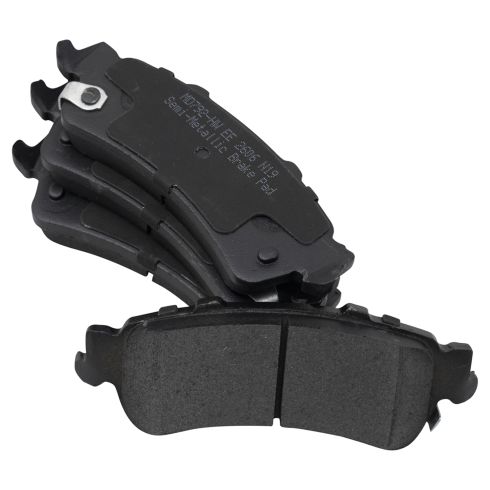 Chevrolet GMC Rear Semi-Metallic Premium G-Coated Brake Pad & Rotor Kit with Parking Shoes TRQ BKA20482