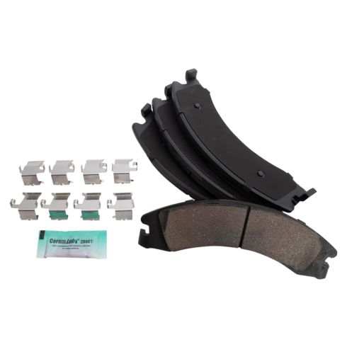 Ford E150 E250 E350 Super Duty Rear Ceramic Brake Pad & Rotor Kit - Image 2