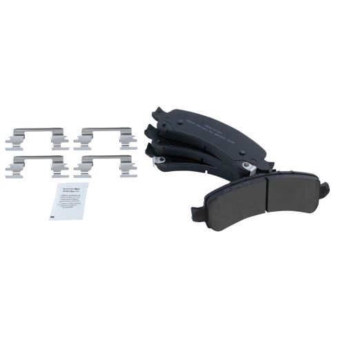 Chevrolet GMC Rear Semi-Metallic Premium G-Coated Brake Pad & Rotor Kit TRQ BKA37550