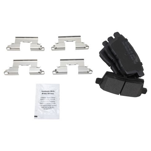2007-10 Ford Edge Lincoln MKX Rear Semi-Metallic Premium G-Coated Brake Pad & Rotor Kit TRQ BKA39480