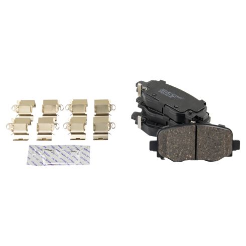 2014-20 Jeep Cherokee Rear with 320mm Diameter Rear Rotors Ceramic Brake Pad & Rotor Kit with Calipers TRQ BKA39502 - Image 2