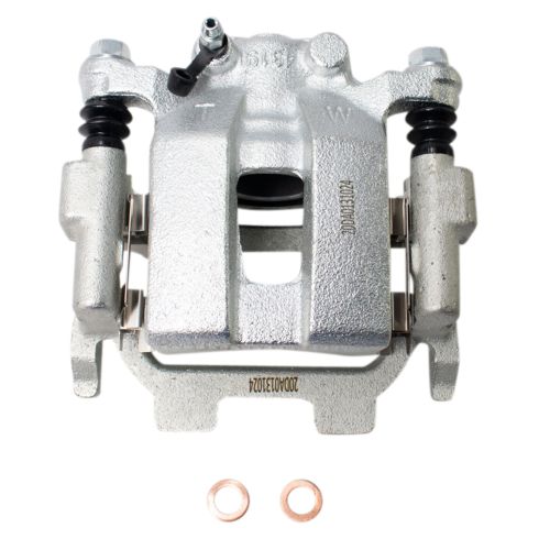 Nissan Infiniti Rear Ceramic Brake Pad & Rotor Kit with Calipers TRQ BKA39552