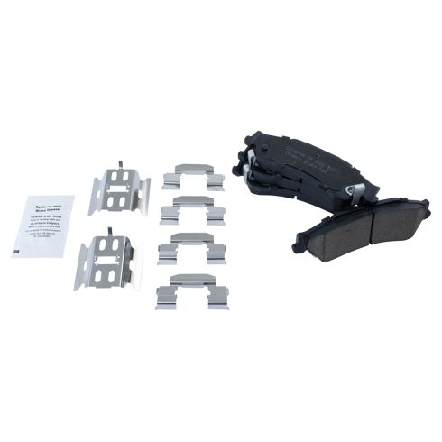 Chevrolet Blazer GMC Jimmy Rear Ceramic Brake Pad & Rotor Kit with Calipers TRQ BKA39583 - Image 2