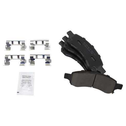 Chevrolet GMC Buick Saturn Front Ceramic Brake Pad & Rotor Kit with Calipers TRQ BKA39655 - Image 2