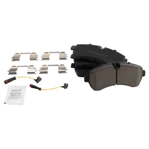 Dodge Mercedes Benz Freightliner Front Ceramic Premium G-Coated Brake Pad & Rotor Kit TRQ BKA39684