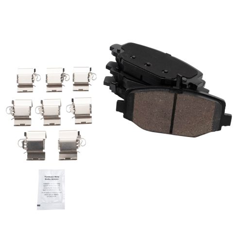 Dodge Ram Chrysler Rear Ceramic Premium G-Coated Brake Pad & Rotor Kit TRQ BKA39774