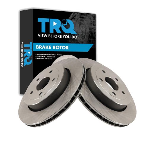 2006-10 Jeep Grand Cherokee SRT8 Rear Driver & Passenger Side 2 Piece Brake Rotor Set TRQ BRA41932