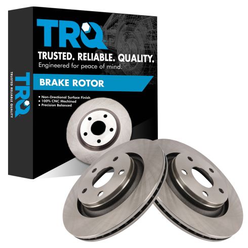 Jeep Wrangler Wrangler JK Front Driver & Passenger Side 2 Piece Brake Rotor Set TRQ BRA41936