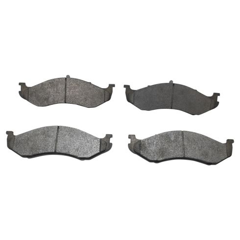 Jeep Cherokee Wrangler Front Semi-Metallic Brake Pad & Rotor Kit with Wheel Bearings TRQ BKA43705