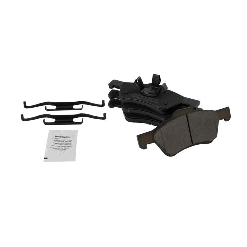 Ford Mazda Mercury Front Semi-Metallic Premium G-Coated Brake Pad & Rotor Kit with Wheel Bearings TRQ BKA43970