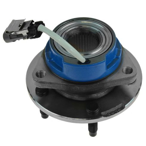 Chevrolet Buick Pontiac Olds Rear Semi-Metallic Brake Pad & Rotor Kit with Wheel Bearings TRQ BKA43979