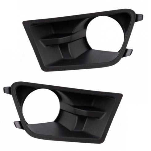 2010-12 Ford Mustang Base Model Driver & Passenger Side 2 Piece Fog Light Bezel Set DIY Solutions GRI02401