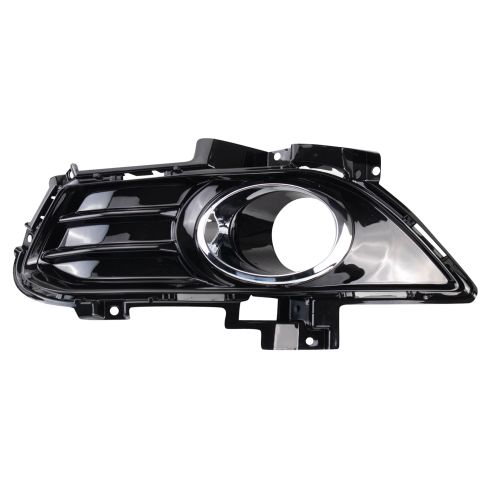 2013-16 Ford Fusion without Block Heater Front Driver & Passenger Side 2 Piece Fog Light Bezel Set TRQ LTA05056