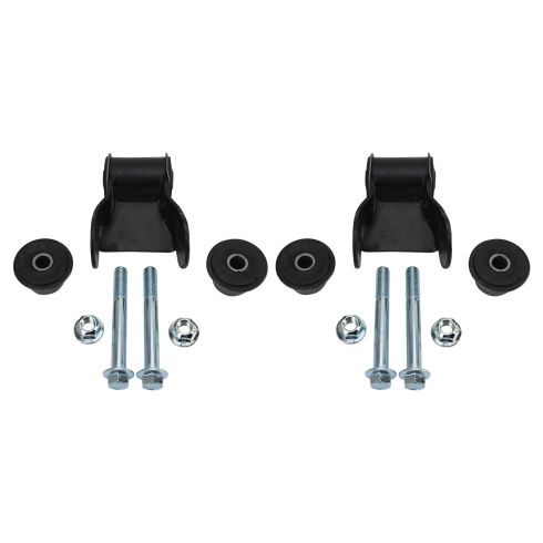 2005-23 Toyota Tacoma Driver & Passenger Side Rear Rearward Leaf Spring Shackle 2 Piece Set TRQ PSA37388
