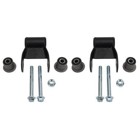 Ford F150 Lincoln Mark LT Driver & Passenger Side Rear Rearward Leaf Spring Shackle 2 Piece Set TRQ PSA37389