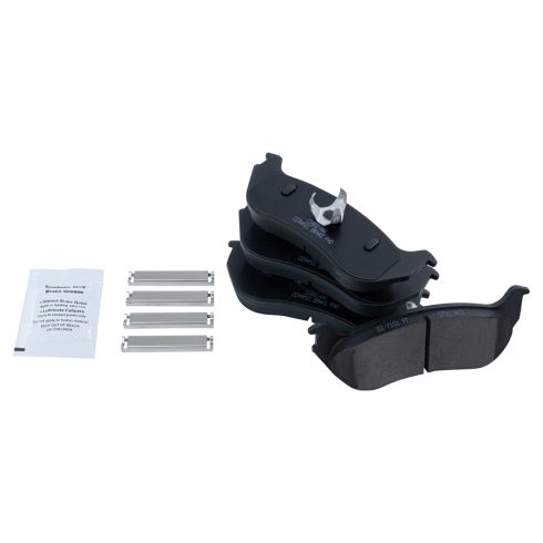 2002-05 Ford Explorer Mercury Mountaineer Rear Ceramic Brake Pad & Rotor Kit with Wheel Bearings TRQ BKA65348