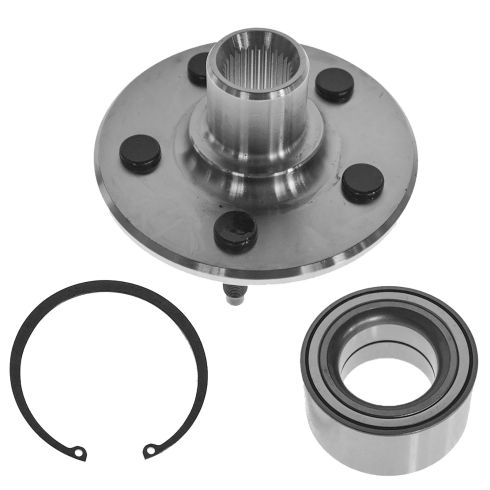 2002-05 Ford Explorer Mercury Mountaineer Rear Ceramic Brake Pad & Rotor Kit with Wheel Bearings TRQ BKA65348