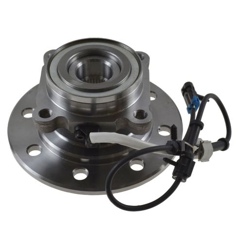 Chevrolet GMC Front Ceramic Brake Pad & Rotor Kit with Wheel Bearings TRQ BKA52068